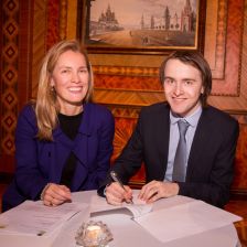 Pianist Daniil Trifanov and Ute Fesquet, vice president, Artists & Repertoire, at the DG signing (photo: Deutsche Grammophon) Daniil Trifonov signs to Deutsche Grammophon