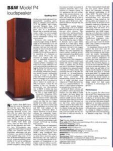 review b w model p4 speaker gramophone co uk rising main design example