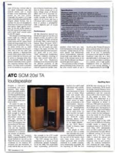 Review: ATC SCM 20sl TA loudspeaker Review: ATC SCM 20sl TA loudspeaker