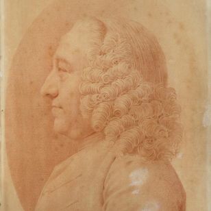 Charles Jennens, shown here in an illustration by Giles Hussey (photo: National Portrait Gallery) Charles Jennens exhibition at Handel House